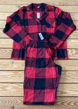 old navy NWT women’s 2 piece pajama set size XS red black E1 - $17.81