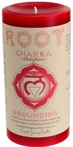 Crystal Journey Root Chakra Pillar Candle 3x6 Inch Relaxing Essential Oil - $88.99