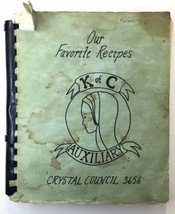 Knights of Columbus Auxiliary Crystal Council 3656 COOKBOOK 1954 - £23.77 GBP