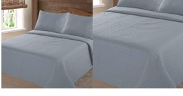 SLATE BLUE NENA SOLID CLOSOUT QUILT BEDDING BEDSPREAD COVERLET PILLOW CA... - €50,98 EUR