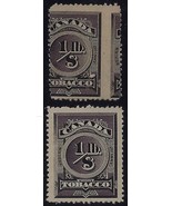 Canada - Scarce Huge Misperf Error / EFO 1/8c 1887 &quot;Tobacco&quot; Revenue Unused - $34.17 CAD
