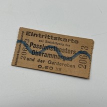 The Oberammergau Passion Play Admission Coat Check Ticket Stubs Germany ... - $260.95 MXN