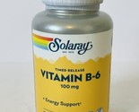 Solaray B-6 - 100 mg Time Release 120 VegCaps - Exp 03/2027 - $16.73