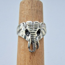 VINTAGE 925 STERLING SILVER ELEPHANT FOR GOOD LUCK RING SIZE 3.5 - $559.49 MXN