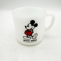 Vintage 1970&#39;s Federal Milk Glass Walt Disney Mickey Mouse White Mug Cup - $24.99