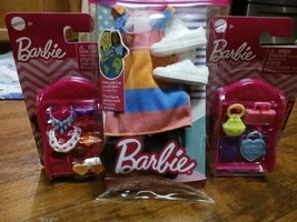 Lot Of 3 Barbie Doll Fashion Accessories Headband Pack &amp; Handbag Pack - £11.59 GBP