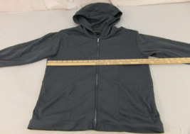 NIKE DRI-FIT GRAY LIGHTWEIGHT ZIP UP HOOD SWEATSHIRT SWEATER LARGE 12-14 - $19.79