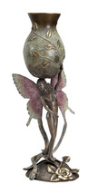 Rose Garden Hand Painted Brass Fairy Vase - £495.04 GBP