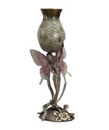 Rose Garden Hand Painted Brass Fairy Vase - £487.10 GBP