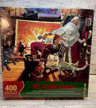 Springbok &quot;Relaxing Santa&quot; 400 Interlocking Piece Jigsaw Puzzle New Sealed - £27.52 GBP