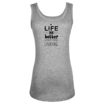 Life is Better When You Laughing Womens Girls Sports Vests Sleeveless Tank Tops - £9.72 GBP