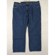 Cabelas Mens Relaxed Fit Denim Jeans Roughneck Size 42x30 Cotton Blue - £15.22 GBP