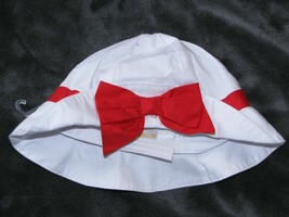 NEW Gymboree Red White Bow Hat 4th July Nautical Baby Girl 3-6 Reborn Doll - £12.44 GBP