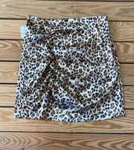 free people NWT $68 women’s cheetah print mini skirt size 10 black Tan H1 - £26.64 GBP