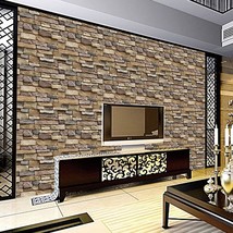 Peel And Stick Brick Wallpaper - New And Improved 3D, 17.71&quot; X 393&quot; (1). - £28.46 GBP