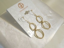 Giani Bernini 18k Gold/Sterling Silver Plate 2-1/4&quot;Circle Drop Earrings R686 $75 - £24.76 GBP