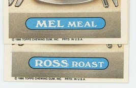 1986 Topps Gpk OS5 Garbage Pail Kids 188a &amp; 188b Mel Meal Card Blue Cross Error - £22.48 GBP