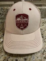 Scheels Trucker Hat Outdoor Logo Camping Mountain Embroidered Patch Snapback EUC - £13.23 GBP