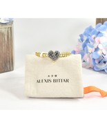Alexis Bittar Solanales Sapphire Crystal Heart Macrame Cuff Bangle Brace... - £146.36 GBP