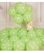 Sulalaboo Professional Party Balloons Lime Green Polka Dots 60 pcs - $10.00