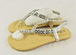 Forever Calista 26  Womens Casual Sandals  Size  7.5 Silver Cushioned New - £11.14 GBP