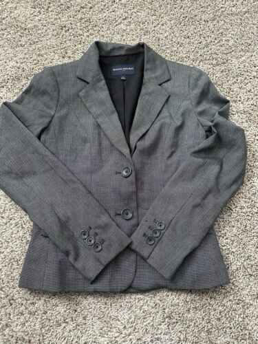 Banana Republic Blazer Womens 2 Button Business Casual Notch Pocket size 0 - $7.69
