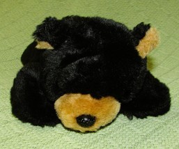 Bearington Collection Black Bear Cub Plush 9&quot; Stuffed Animal Laying Down Toy - £7.08 GBP