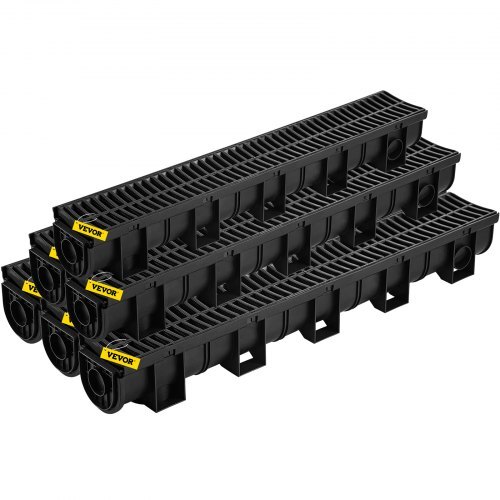 Trench Drain System, Channel Drain with Plastic Grate, 5.9x5.1-Inch HDP... - $142.86