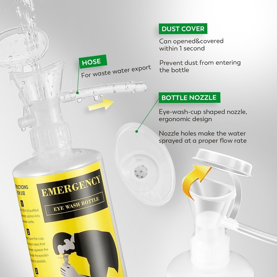 Versatile Eye Wash Station - Emergency Use Approved, Portable & Wall Mounted Item image 5