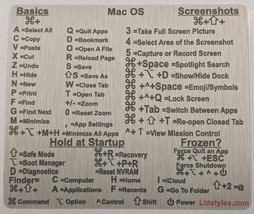 Mac OS shortcut sticker - $0.00