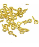 100-TINY Miniature Gold Screw Eye-Upeye Eyepin Dollhouse Crafts GP/Brass... - €4,20 EUR