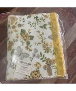 Vtg Cannon &quot;Summer Day&quot; Blanket Acrylic Poly USA  72x90&quot; Butterflies Flo... - $43.90 CAD