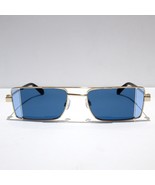 Off-White Cortez OERI14K  7645 Sunglasses Men&#39;s Gold Metal Square Blue L... - $5,570.73 MXN