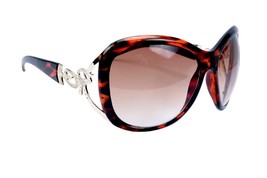 Sunglasses Women Brown Gold Frame Oversize UV400 Polycarbonate Brown Lens - £11.72 GBP