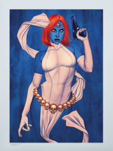 Hand Signed Jenny Frison Sold Out Sideshow Exclusive X-Men Art Print ~ Mystique - $257.39