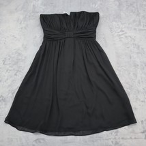 White House Black Market Dress Womens 8 Black Strapless Pleated Cocktail Outwear - £23.80 GBP