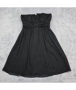 White House Black Market Dress Womens 8 Black Strapless Pleated Cocktail... - £23.52 GBP