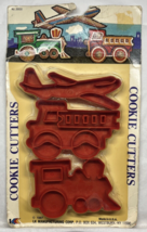 Cookie Cutters Transportation 1987 Plane Truck Train Engine Made In USA - $9.50