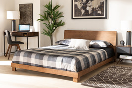 Viviana Walnut Brown Queen Size Platform Bed - $466.00