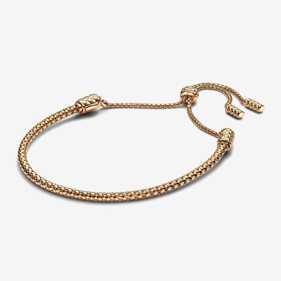 14k Gold-plated Moments Studded Chain Slider Bracelet 563090C00-2