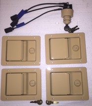 SECURITY KIT, Tan Single Locking Door Handles &amp; Keyed Ignition Switch fo... - £195.81 GBP