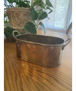 Brass Planter Container Pot Handled Trinket Display Made in India Vintag... - $741.08 MXN