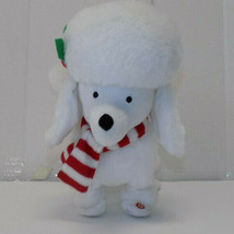 Gemmy White Poodle Christmas Plush Singing &amp; Dancing Sleigh Ride - $23.50