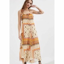 ZARA Boho Paisley Print Trapeze Swing Maxi Dress Size XXS NEW - £87.24 GBP