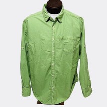 Margaritaville Key Lime Casual Button Up LS Shirt Beach Aloha Mens Size XL - $18.97