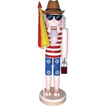 Day at the Beach with Umbrella and Cooler Wooden Christmas Nutcracker 14... - $38.38