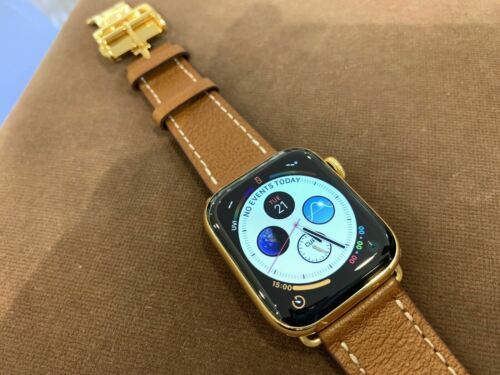 24k Gold Plated 45mm Apple Watch Series 9 Custom Stainless Steel GPS LTE O2 Item image 2