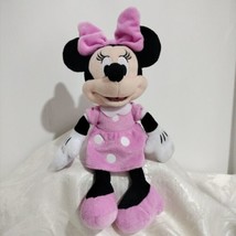 DISNEY ORIGINAL MINIE MOUSE PLUSH DOLL TOY PINK POLKA DOLTS DRESS  &amp; BOW... - £9.48 GBP