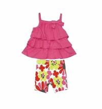 Carter&#39;s Baby Girl&#39;s 9 Months Pink Tiered Tunic, Floral Shorts Set - $182.12 MXN