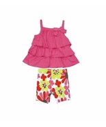 Carter&#39;s Baby Girl&#39;s 9 Months Pink Tiered Tunic, Floral Shorts Set - $182.12 MXN